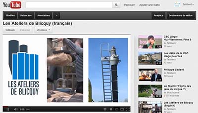 Tellitweb a réalisé une vidéo d'entreprise, en trois langues, pour les Ateliers de Blicquy, en Hainaut en  Wallonie.